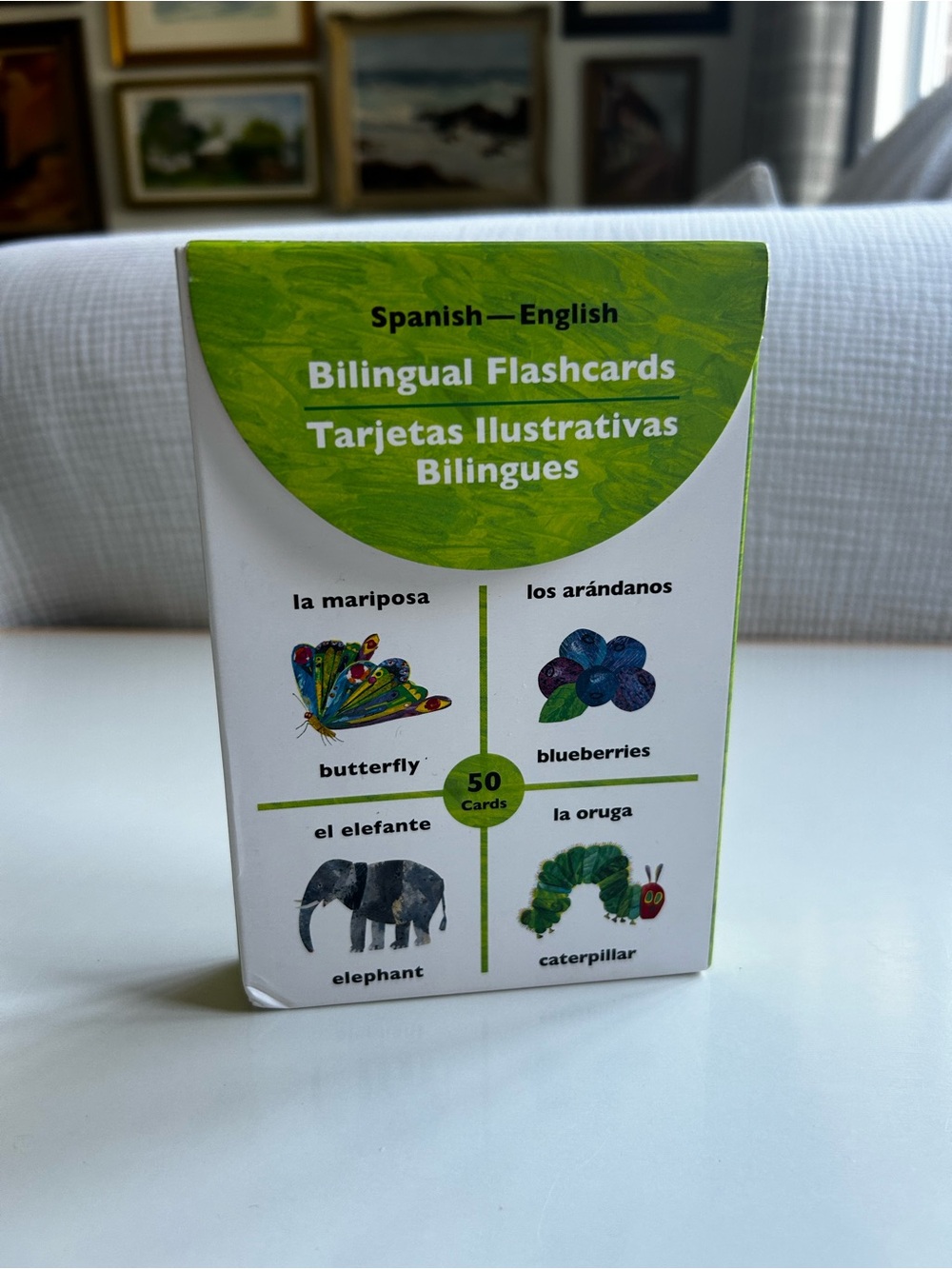 Eric Carle Bilingual English/Spanish Flash Cards Kids Educational Toys